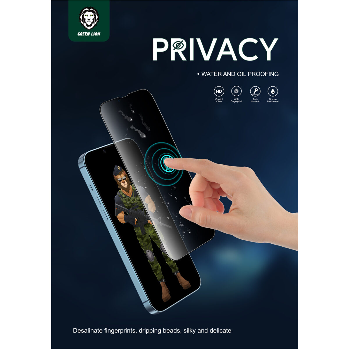 محافظ صفحه نمایش حریم شخصی گرین مدل Privacy-Pro مناسب برای گوشی موبایل اپل IPhone 13 Pro Max